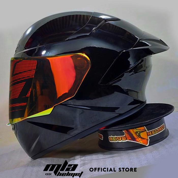 Gambar Helm MLA TTC Crypton Paket Ganteng | Putih Visor Blue / Red Gold | Helm Fullface Untuk Pria Dan Wanita Dewasa SNI - Bk Gls V Red, M dari Kompashelmet undefined Tokopedia