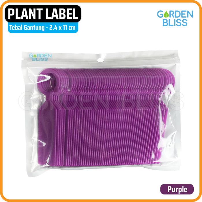 Gambar 1 Pack 50 Pcs - Thick Plant Label Name Tag - Label Penanda Tanaman Tebal, Model Hanging Ring - Gantung 2.4x11 cm - Purple dari MW Hydro undefined Tokopedia