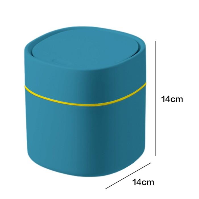 Gambar DEJAVU Tempat Sampah Mini Trash Bin Aesthetic Tong Sampah Meja Tempat Sampah Plastik HSB785 - Biru dari Dejavu_NEW undefined Tokopedia