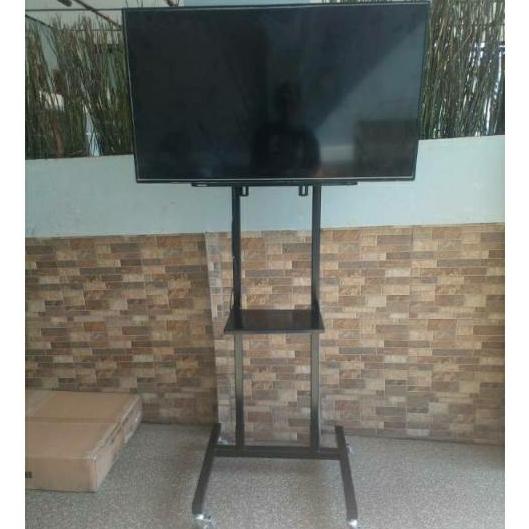 Promo Bracket TV Standing 32-80 Inch dengan Rak DVD & 4 Roda Mobile TV ...