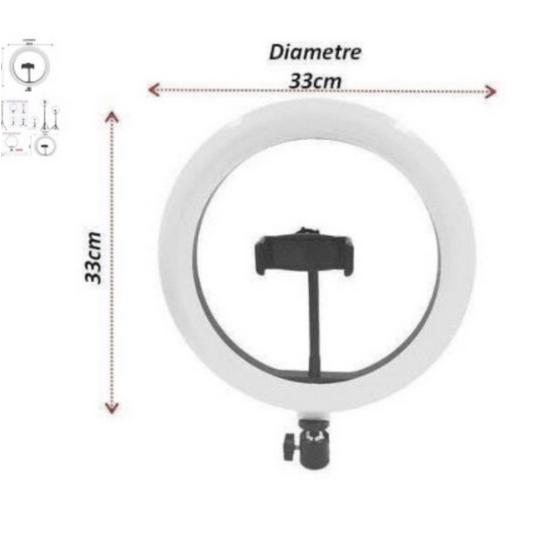 Gambar Lampu Premium Ring Light LED Jumbo 33cm Lampu Ringlight Lampu Make-up - Ring White 33” dari Bima Accessories undefined Tokopedia