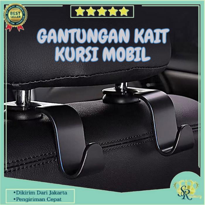 Gambar SR Gantungan Kait Kursi Mobil Back Seat Headrest Organizer Hanger Storage Hook dari srgalery undefined Tokopedia