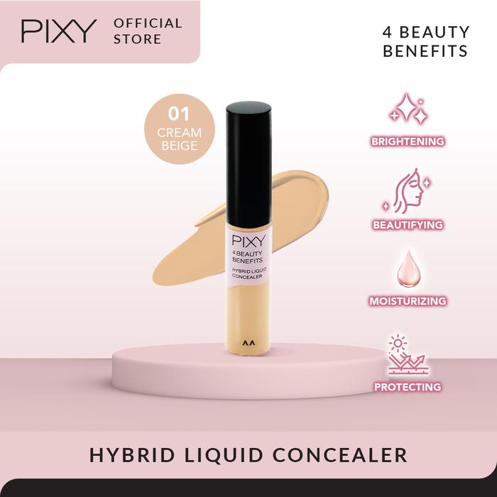 Gambar PIXY Hybrid Liquid Concealer 4 Beauty Benefits - 01 Cream Beige dari Pixy Official Store undefined Tokopedia