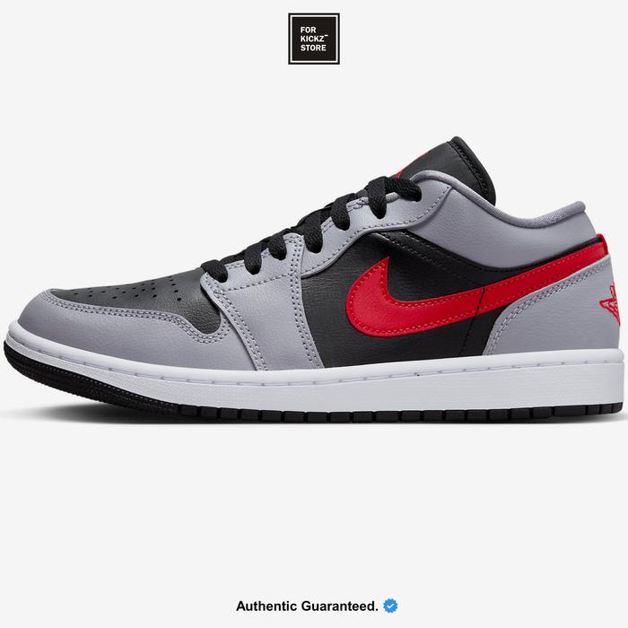 NIKE AIR JORDAN LOW CEMENT GREY BLACK FIRE RED