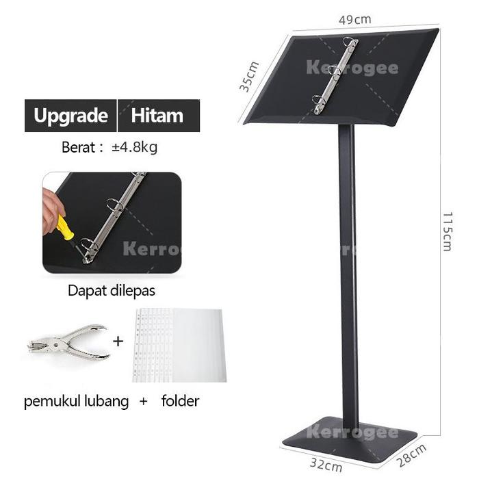 Gambar NEW Ready Stock Stand Menu A4 Holder Stand Tempat Menu Display Stand - Hitam*1 dari Darmi Bersaudara undefined Tokopedia