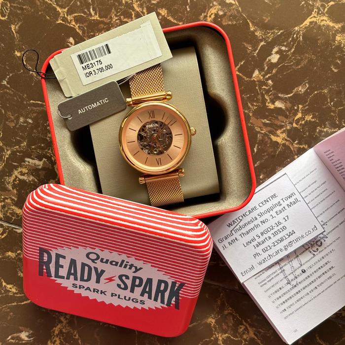 Mesh Bracelet Fossil Carlie Automatic Watch Fossil Carlie Mini