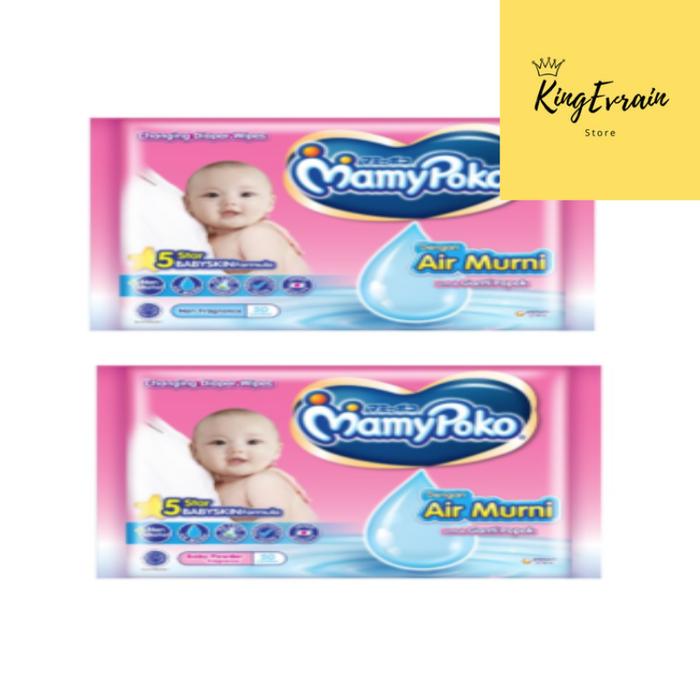 Gambar MamyPoko Tissue Basah Ganti Popok Diaper Wipes Air Murni 50 Sheet - Non Perfumed dari KingEvrain undefined Tokopedia