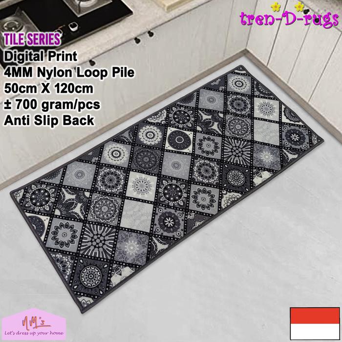Gambar Karpet keset print dapur set panjang lorong kitchen mat anti slip NMs - Mandala Grey dari NMs Lets dress up your home undefined Tokopedia