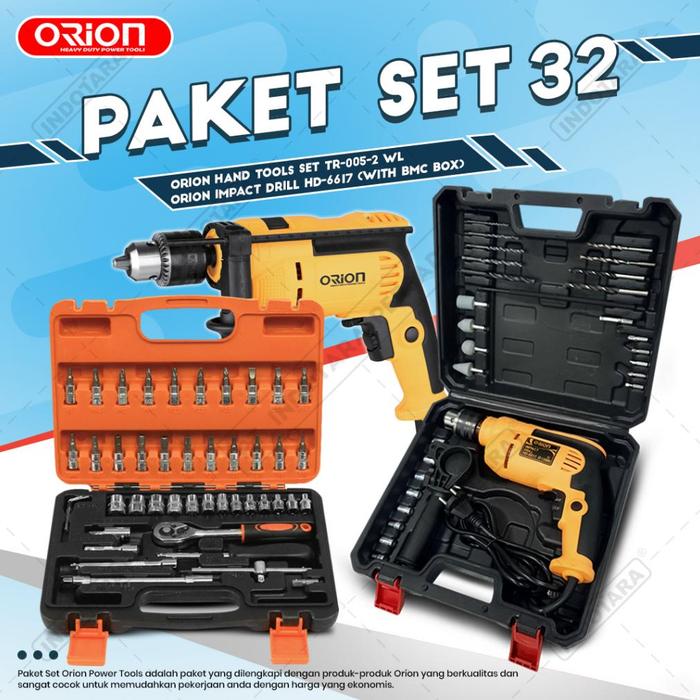 Gambar Paket Set 32 - Impact Drill HD-6617 - Hand Tools TR-005-2 dari CV ADI SANTOSA undefined Tokopedia