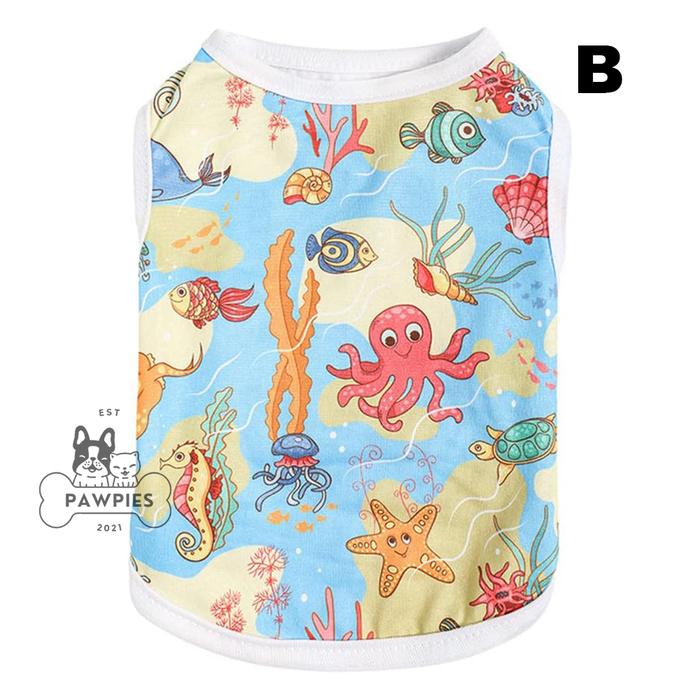 Gambar Baju Kaos Anjing Kucing Simple Tipe ABCD Tank Top Katun Dog Cat Pet - A, S dari Pawpies.id undefined 4 Tokopedia