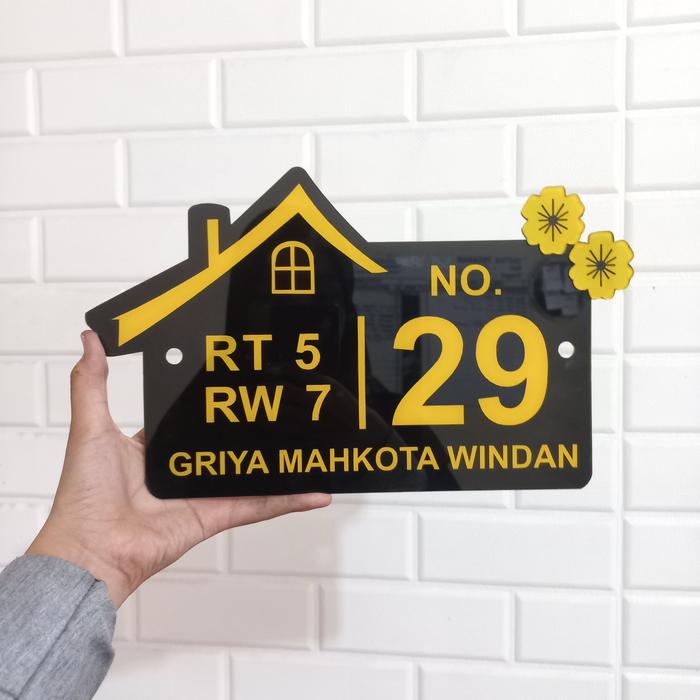 Jual Nomor Rumah Akrilik Custom Nomor Rumah Papan Tanda Rumah - Kota ...
