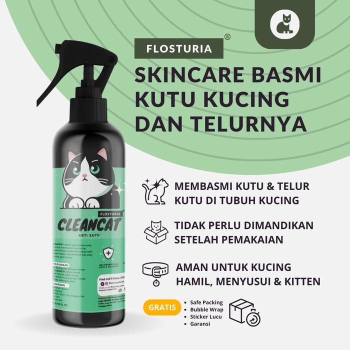 Gambar Pembasmi Scabies Kutu Kucing Spray I Flosturia Cleancat I 250 ml dari flosturiaid undefined Tokopedia