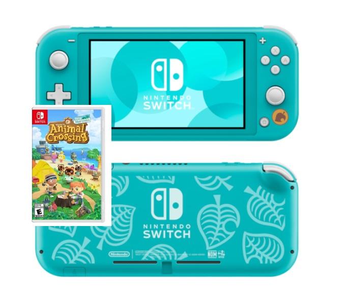 Gambar Nintendo Switch Lite Animal Crossing New Horizon Timmy & Tommy Aloha - Dengan Game dari Gameland undefined Tokopedia