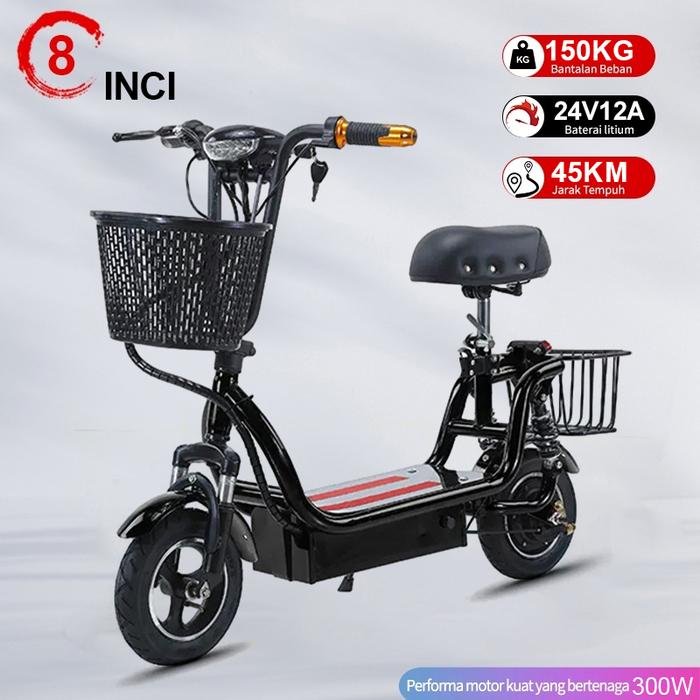 Gambar Skuter Elektrik Mini Skuter Elektrik Dewasa Scooter Listrik - Harui dari JF Internasional undefined Tokopedia
