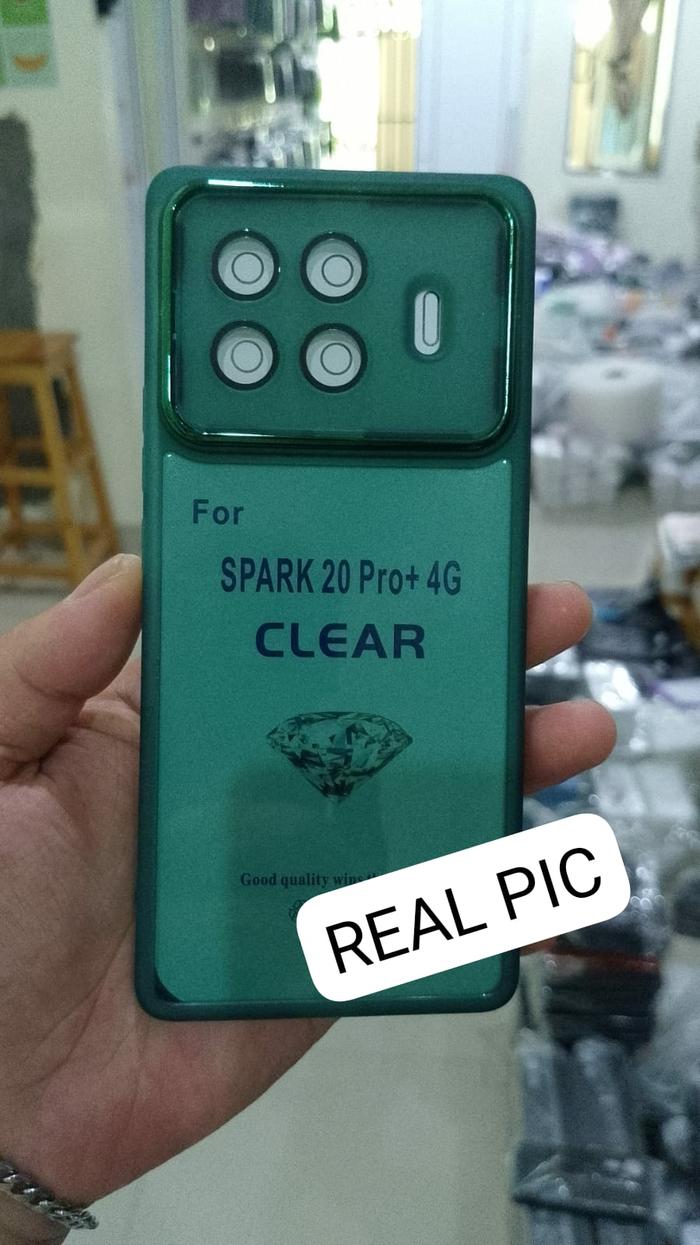 Gambar TECNO SPARK 20 PRO PLUS SOFT CASE SQUARE PLATING LENSA CAMERA COVER HP - Hijau, SPARK 20 PRO + dari IDEA CASE undefined Tokopedia