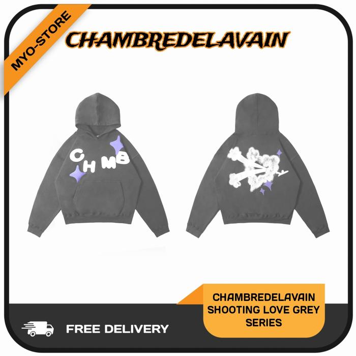 Gambar (100% AUTHENTIC) CHAMBREDELAVAIN Hoodie Shooting Love Navy/Grey Series - GREY SERIES, XL dari MAMAS YUDHI OFFICIAL STORE undefined Tokopedia