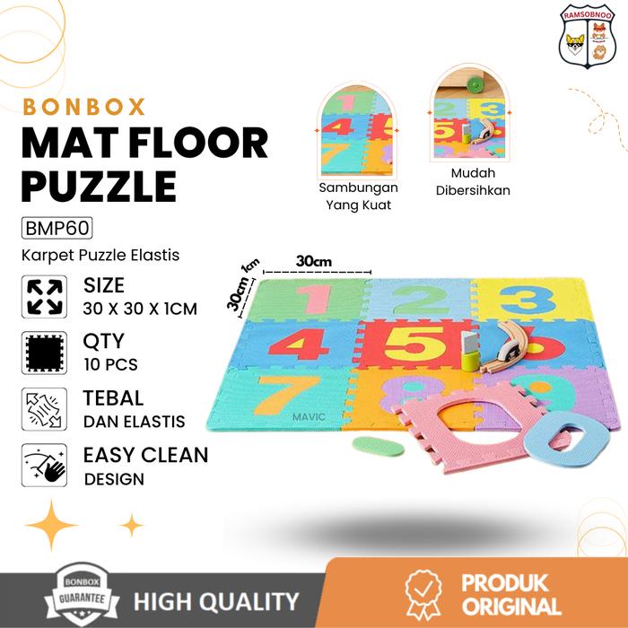 Promo BONBOX BMP60 Matras Puzzle Lantai Evafoam 30x30cm Tebal dan