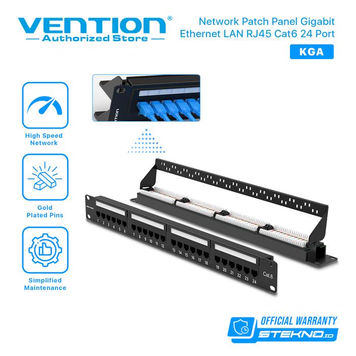 Gambar Vention Network Patch Panel Gigabit Ethernet LAN RJ45 Wall Rackmount dari Vention Authorized Store undefined Tokopedia
