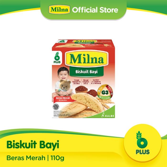 Gambar MILNA BISKUIT BAYI RASA BERAS MERAH MILNA 6+ BISKUIT BABY BERAS MERAH dari MAMASUSU undefined Tokopedia