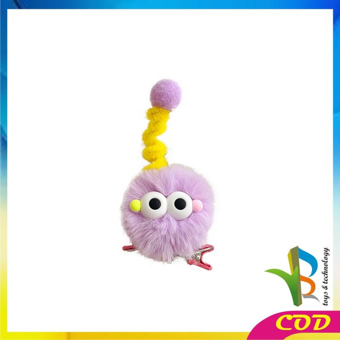 Gambar [COD] RB C1067 Jepit Rambut Anak Fluffy Bulu Lembut Motif Boneka Lucu - UNGU  dari RB TOYS AND TECHNOLOGY undefined Tokopedia