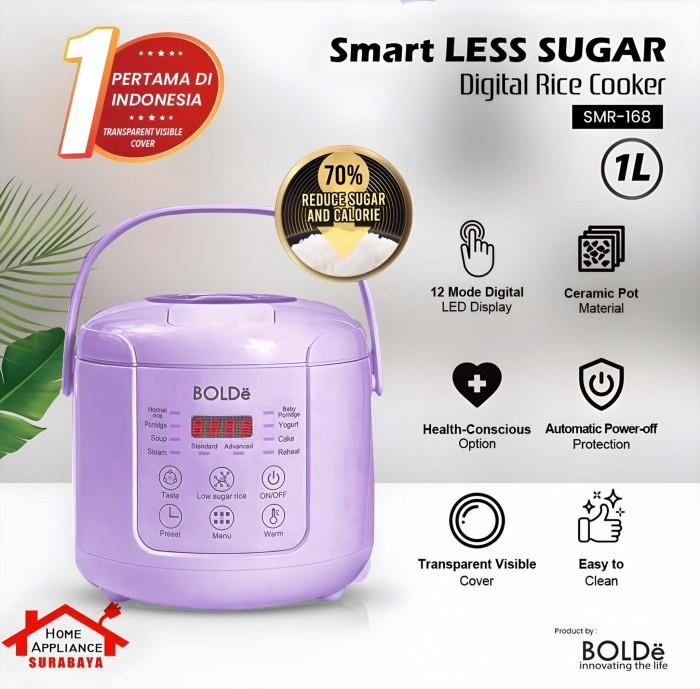 Gambar BOLDe Smart Less Sugar Digital Rice Cooker 1 Liter Rice Cooker Digital Rendah Gula Rendah Kalori Low Carbo Low Calorie - Lilac dari Fortuna Home Elektronik undefined Tokopedia