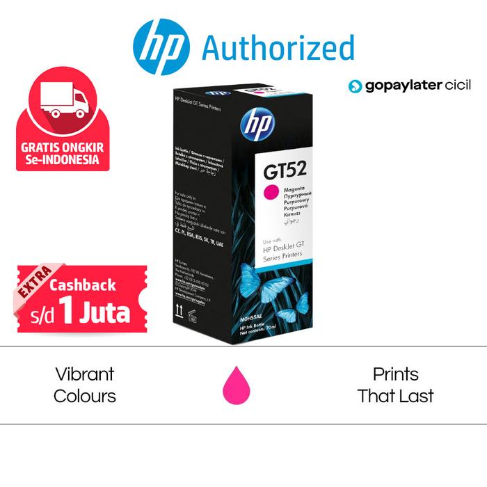 Gambar Tinta Printer HP Original GT52 Cyan / Yellow / Magenta - Magenta dari HP Authorized Yogyakarta undefined Tokopedia