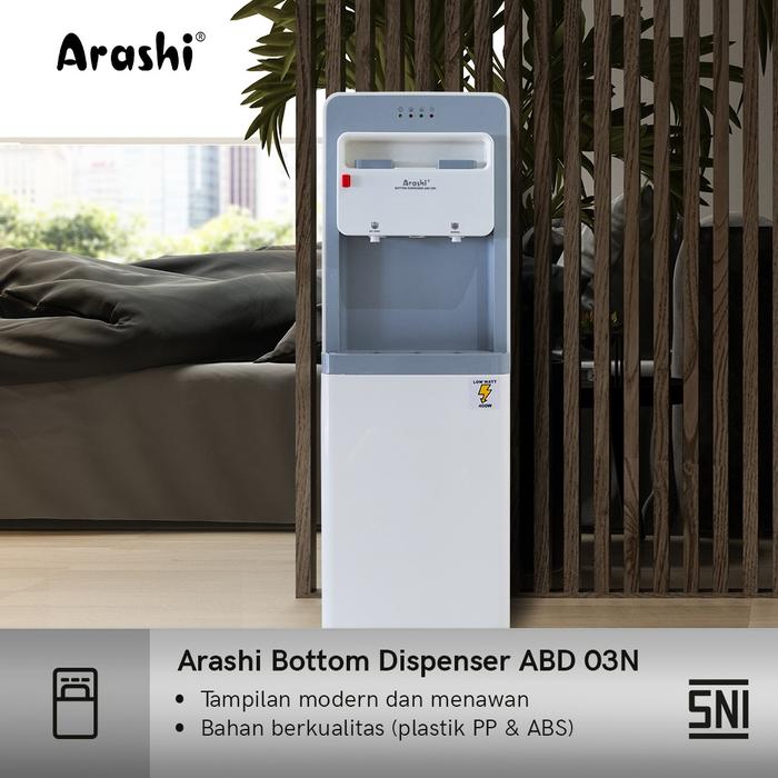 Gambar Arashi Dispenser Galon Bawah ABD03N - AMD02BC - ABD04C - Dispenser Air Panas Dingin Normal - Tempat Air Minum Galon Bawah - DM - ABD 03N White dari Dapurmurah.id undefined Tokopedia