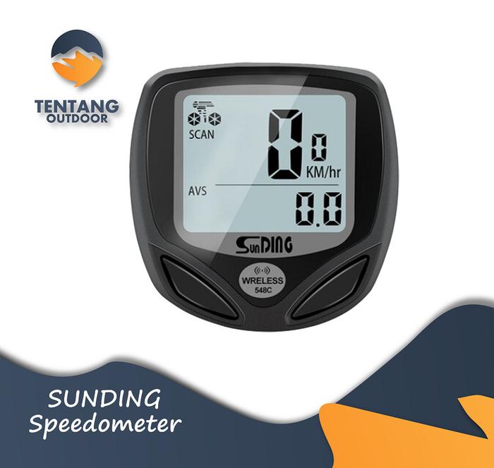 Gambar [New Colour] Speedometer WIRELESS Sepeda  Waterproof Odometer - Sunding Hitam dari TentangOutdoor undefined Tokopedia