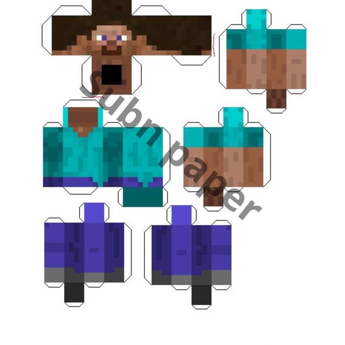 Gambar Pola Papercraft Minecraft Pocket Edition High Quality Resolution - 1 dari Subn store undefined Tokopedia