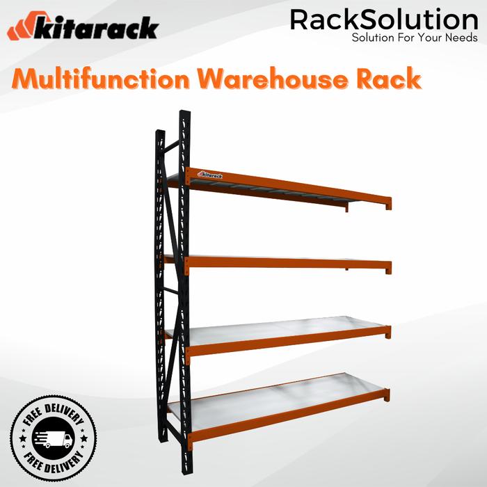 Gambar Rak Gudang Besi 300kg / Layer Light Duty Jointer Rack 2 Meter Panjang 1.5M Hitam - Merah, 3 Layer dari Racksolution undefined Tokopedia
