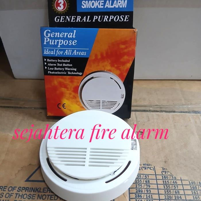 Gambar SMOKE DETECTOR BATTERY BATERAI MODEL SS-168 MURAH ALARM dari Sejahtera Fire Alarm undefined Tokopedia