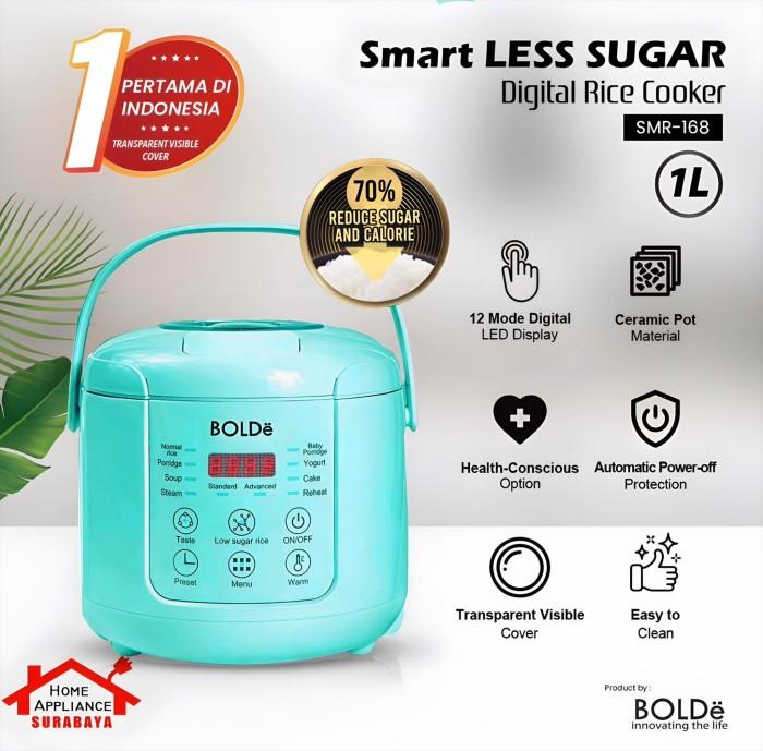 Gambar BOLDe Smart Less Sugar Digital Rice Cooker 1 Liter Rice Cooker Digital Rendah Gula Rendah Kalori Low Carbo Low Calorie - Tosca dari Fortuna Home Elektronik undefined Tokopedia