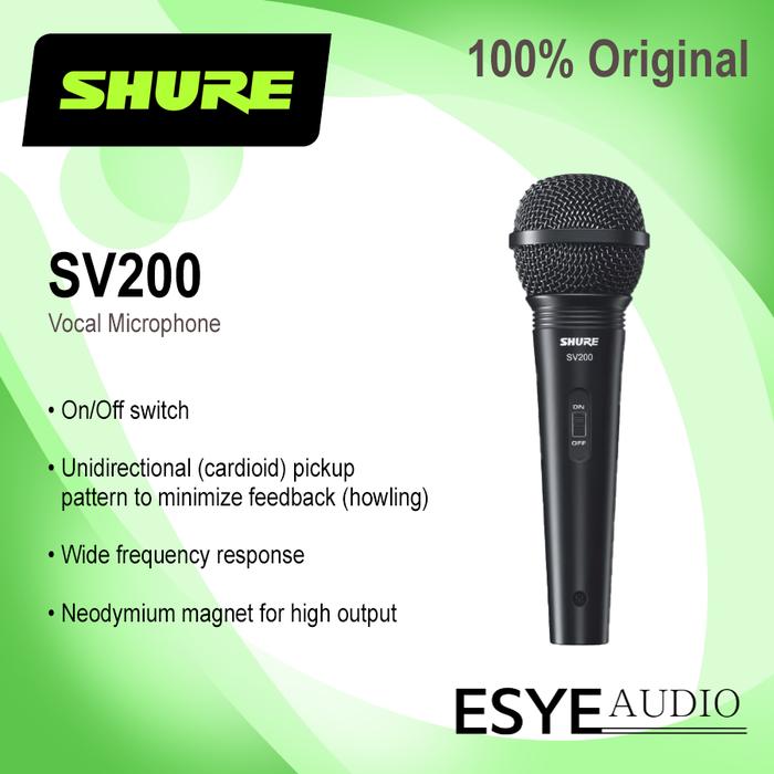 Gambar SHURE SV 200 SV200 SV-200 Vocal Microphone Original dari Esye Audio undefined Tokopedia