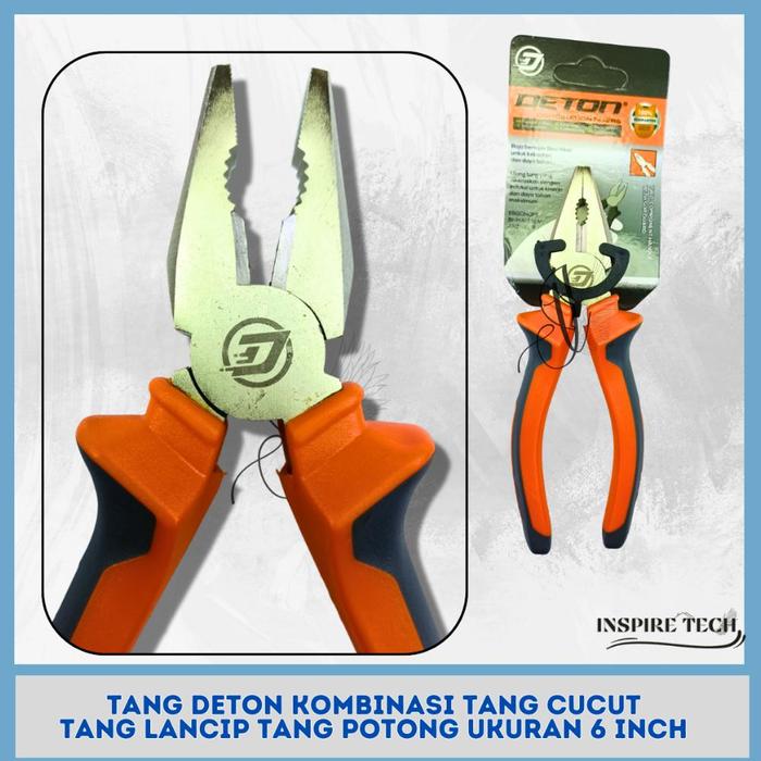 Gambar Tang Potong Cucut Tang Lancip Kombinasi 6inch Deton Kuat anti karat - TANG CUCUT dari SNAP_project undefined Tokopedia
