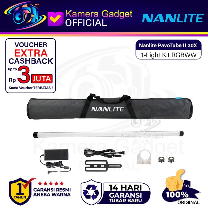 Gambar Nanlite PavoTube II 30X 1-Light Kit RGBWW LED Pixel Tube Original dari Kamera Gadget Official undefined Tokopedia