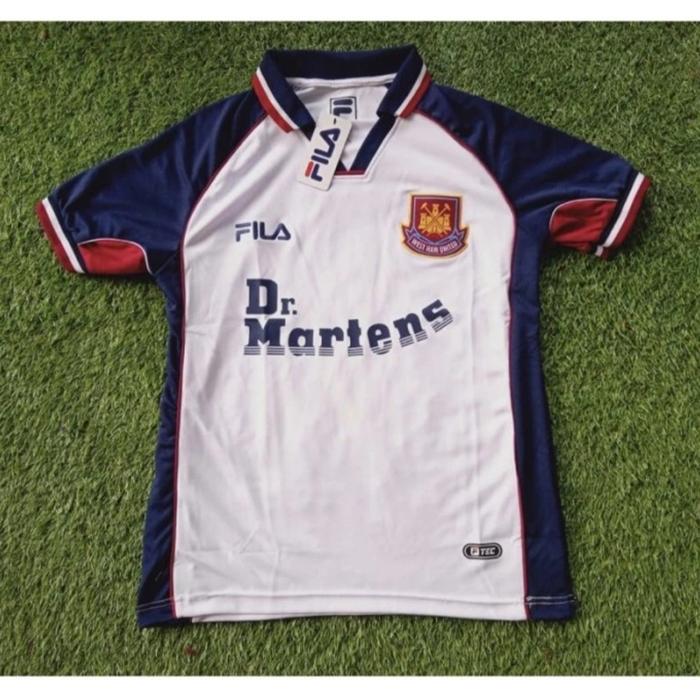 Gambar Jersey Retro West Ham Away 1999 Dr Martens - Pendek, S dari Retrojerseyjkt undefined Tokopedia