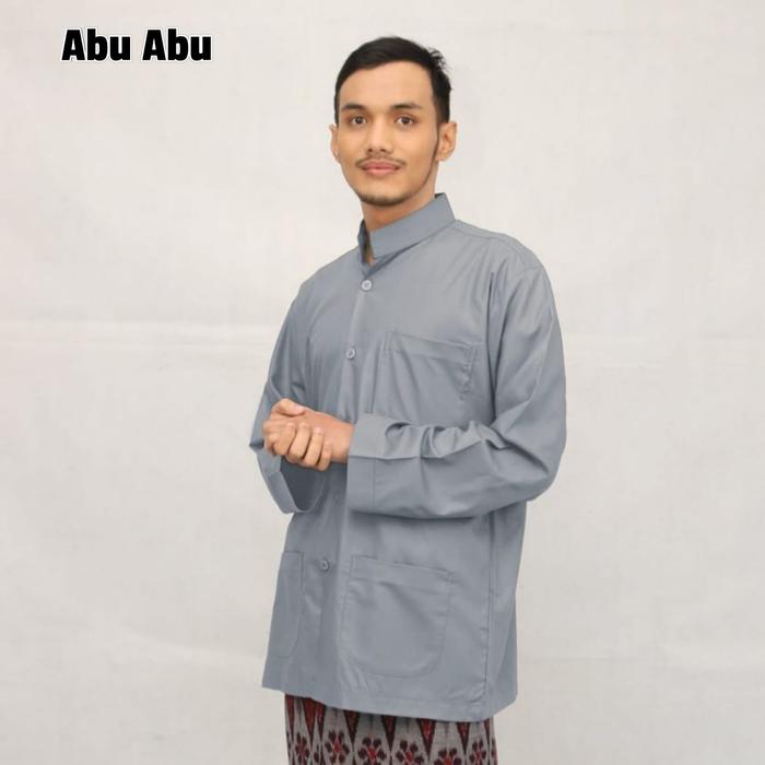 Gambar baju koko haibah habaib murah modern polos - Abu-abu, XL dari Basroh Store undefined Tokopedia
