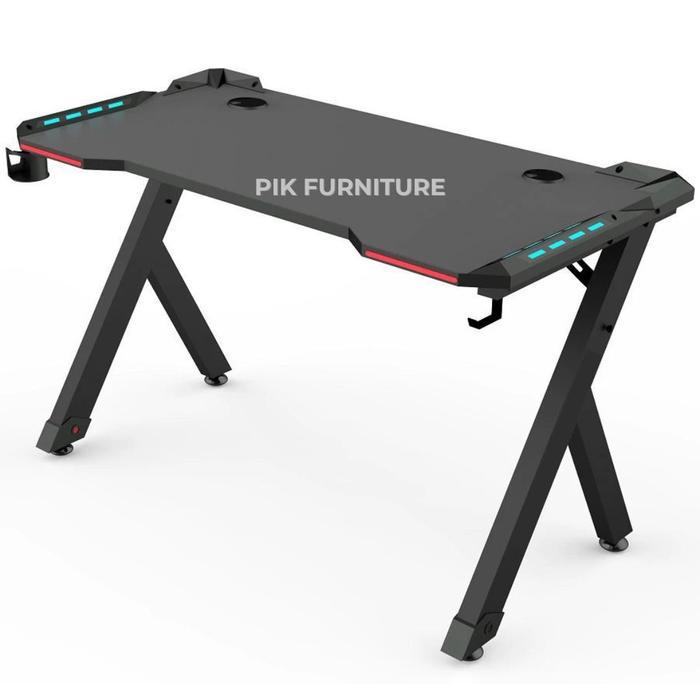 Gambar MEJA GAMING LED MEJA KOMPUTER LAMPU GAMING TABLE MEJA BERMAIN ANAK MEJA KOMPUTER PC - KAKI A dari PIK FURNITURE undefined Tokopedia