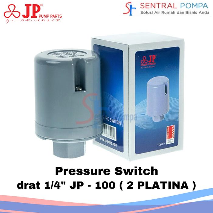Gambar Pressure Switch / Otomatis Pompa 125 Watt JP ukuran 1/4" dan 3/8 inch - drat 1/4" dari Sentral Pompa undefined Tokopedia