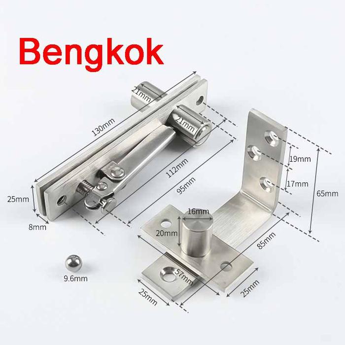 Gambar Engsel Pivot Atas Bawah Set Engsel Pintu Ayun Stainless Steel Ayun - Bengkok dari Rumixx_NEW undefined Tokopedia
