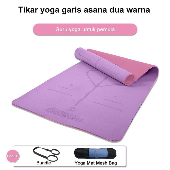Gambar OneTwoFit Matras Friendly Yoga Mat Anti Slip TPE 8MM Alas Olahraga - PINK dari CV YUDA WIRATAMA undefined Tokopedia