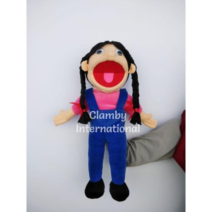 Gambar Boneka Tangan Muppet Karakter Adik Cantik | boneka cerita |mainan anak - CELANA BIRU dari Clamby Doll undefined Tokopedia