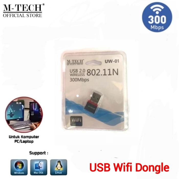 Gambar M-TECH USB Dongle Wireless WIFI Receiver USB Adapter 802.11N 300Mbps - uw-01 dongle dari JAYASAKTI BLOK M undefined Tokopedia