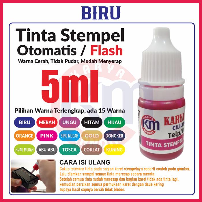 Jual Tinta Raffil stempel Otomatis stempel flash - Biru - Jakarta Timur ...