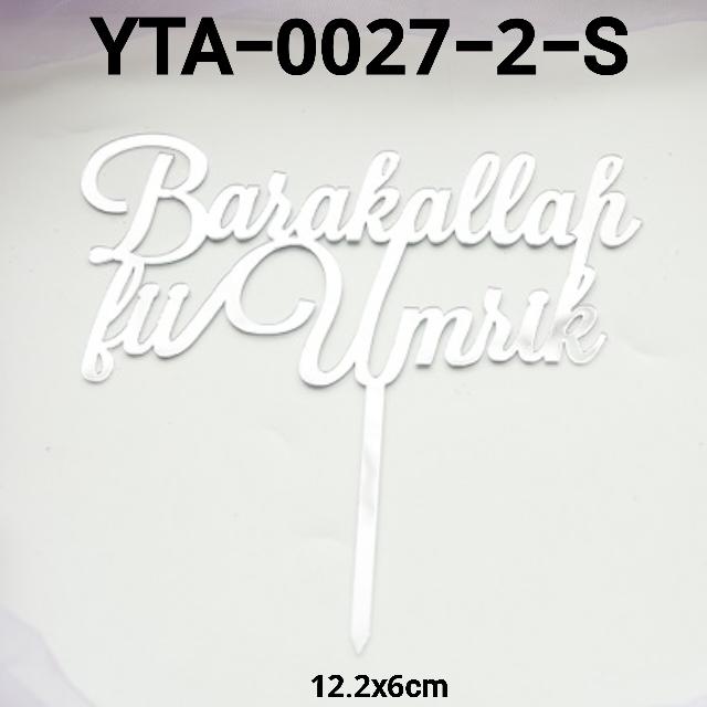 Arav Topper Jual YTA-0027 Cake topper akrilik barakallah fii umrik happy birthday ...