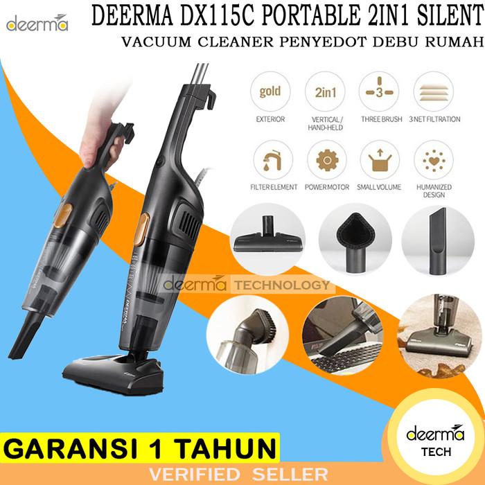 Gambar DEERMA DX115C PORTABLE 2IN1 SILENT VACUUM CLEANER PENYEDOT DEBU RUMAH - DX115C dari DERUMA TECHNOLOGY OFFICIAL undefined Tokopedia