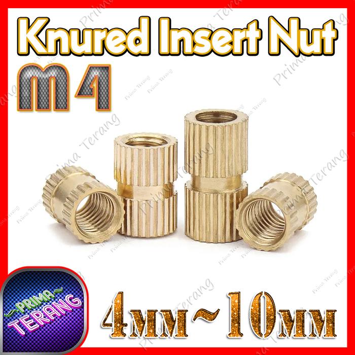 Gambar Insert Nut M 4 Knurl Mur Tanam 3 4 5 6 8 10 mm Kuningan Moulding 3D Print M4 Round - M4 L4 OD5.2 dari Prima Terang undefined Tokopedia