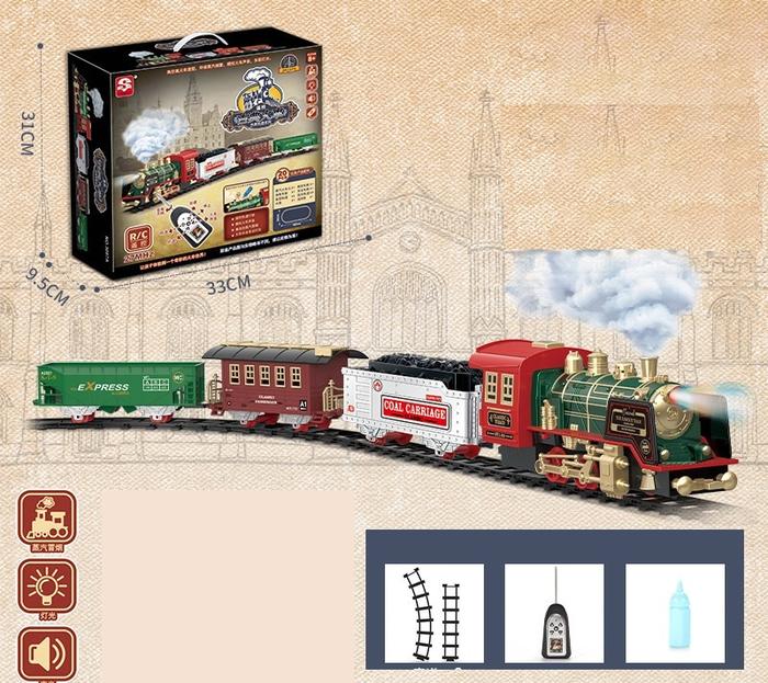 Gambar MAINAN ANAK EDUKASI PAKAI REMOTE CONTROL RC TRAIN RAIL REMOTE KONTROL KEREKA API ADA ASAP REL JALUR MOBIL KERETA CAR UNIK - Hijau dari KADOJASPER undefined Tokopedia