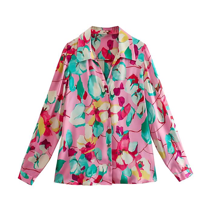 Gambar Kemeja Lalune Flower - Merah Muda dari Chibiyow undefined Tokopedia