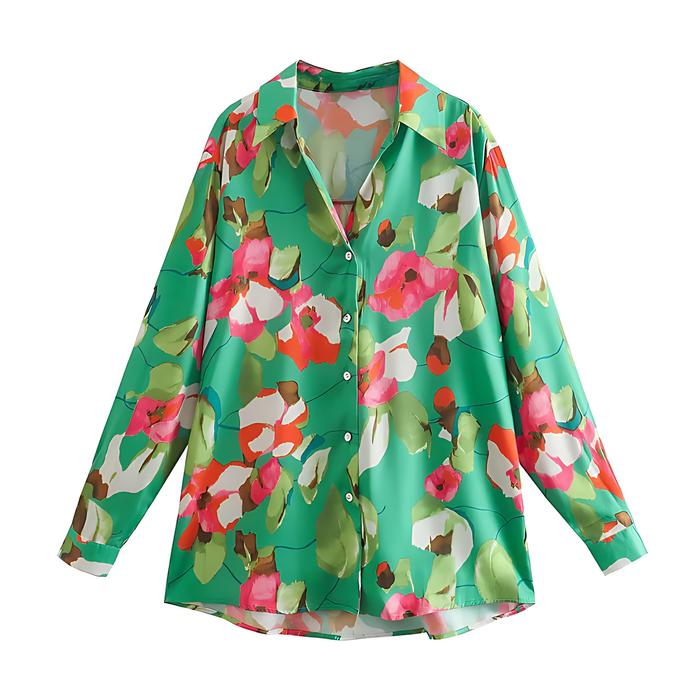 Gambar Kemeja Lalune Flower - Hijau dari Chibiyow undefined Tokopedia